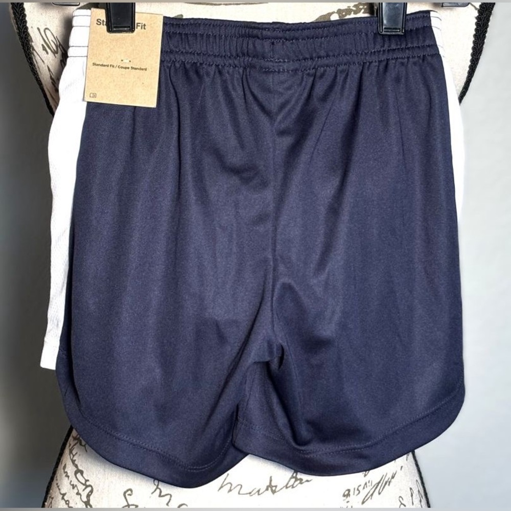 Nike Dri-FIT Unisex Children's Athletic Soccer Shorts Navy Blue White XS S NWT - Picture 3 of 5